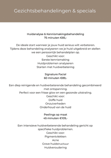 Gezichtsbehandeling Santpoort