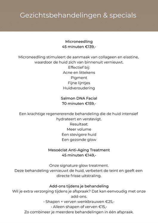 Gezichtsbehandelingen Santpoort